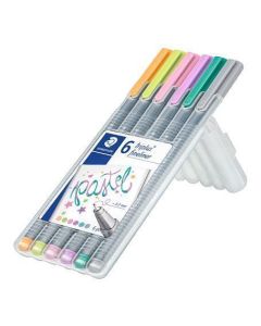 Linery "Triplus 334 Pastel", sada 6 barev - pastelové, 0,3mm, STAEDTLER