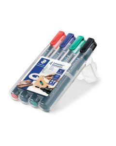 Permanentní popisovač "Lumocolor 352", sada, 4 barvy, 2 mm, kuželový hrot, STAEDTLER