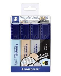 Zvýrazňovače "Textsurfer Classic Pastel", sada 4 různých barev, 1-5 mm, STAEDTLER