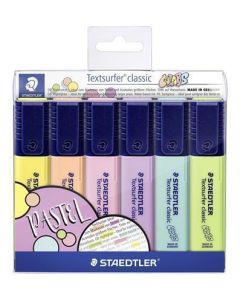 Zvýrazňovač "Textsurfer Classic Pastel", 6 různých barev, 1-5 mm, STAEDTLER