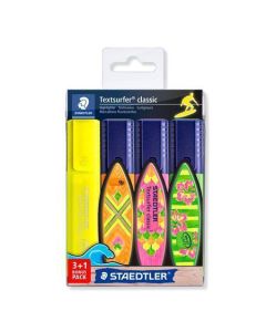 Zvýrazňovač "Textsurfer classic 364", 3+1, 1-5 mm, STAEDTLER 364 SWP4P