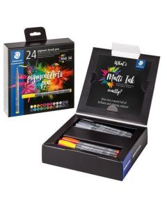 Štětcové fixy "Pigment Arts", 24 barev, 1 mm, STAEDTLER 371 C24