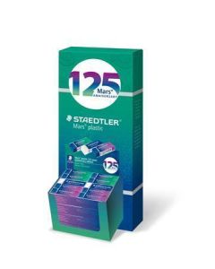 Pryž "Mars Plastic 526", displej/40 ks, modro-zeleno-fialová, výroční edice 125 let, STAEDTLER 52650