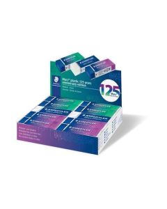 Pryž "Mars Plastic 526", displej/20 ks, modro-zeleno-fialová, výroční edice 125 let, STAEDTLER 526 5
