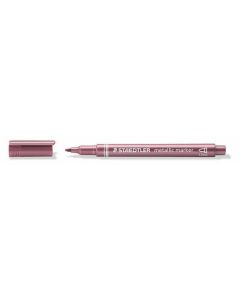 Dekorační popisovač, metalická červená, 1-2 mm, kuželový hrot, STAEDTLER