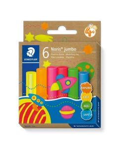 Modelína "Noris® Jumbo 842", 6 neonových barev, STAEDTLER 842F C6