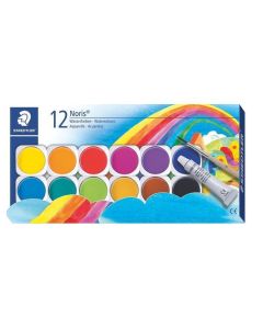 Vodové barvy "Noris Club", 12ks, STAEDTLER