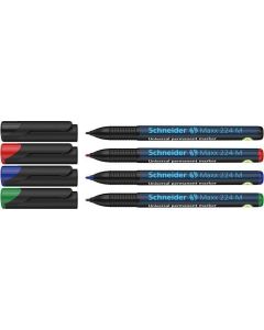 Permanentní popisovač "Maxx 224 M", mix barev, 4ks, 1mm, OHP, SCHNEIDER
