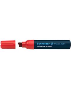 Permanentní popisovač "Maxx 280", červená, 4-12mm, klínový hrot, SCHNEIDER