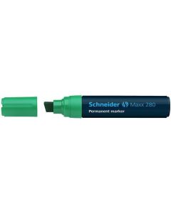 Permanentní popisovač "Maxx 280", zelená, 4-12mm, klínový hrot, SCHNEIDER