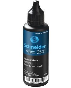 Náplň do permanentního popisovače "650", černá, 50 ml, pro 230, 233, 280,  SCHNEIDER