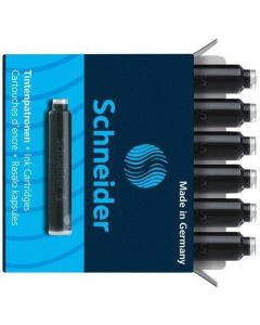 Inkoustová náplň, standardní, černá, SCHNEIDER 6601