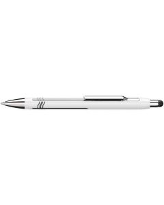 Kuličkové pero "Epsilon Touch", bílá-stříbrná, 0,7mm, stiskací mechanismus, sytlus, SCHNEIDER