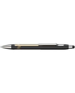 Kuličkové pero "Epsilon Touch", černá-zlatá, 0,7mm, stiskací mechanismus, stylus, SCHNEIDER