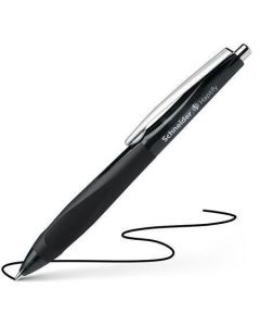 Kuličkové pero "Haptify", černá, 0,5mm, stiskací mechanismus, SCHNEIDER