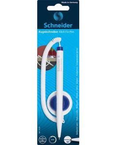 Pero se stojánkem  "Klick-Fix-Pen", bílá-modrá, SCHNEIDER