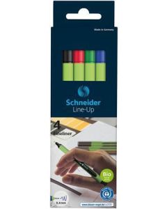 Finelinery "Line-Up", sada 4ks různých barev, 0,4 mm, SCHNEIDER