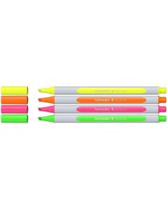 Zvýrazňovač "Shine-Up", 4 barvy, sada, 1-4 mm, trojhranné, SCHNEIDER 112094