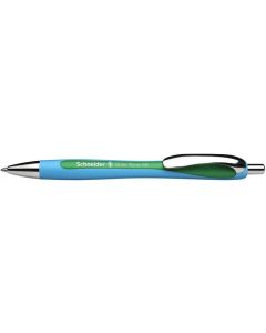 Kuličkové pero "Slider Rave", zelená, 0,7mm, stiskací mechanismus, SCHNEIDER 132504