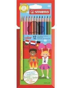 Barevné pastelky sada "Color Swano", šestihranné, 12 barev, STABILO