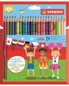Barevné pastelky "Color", šestihranné, 24 různých barev, STABILO