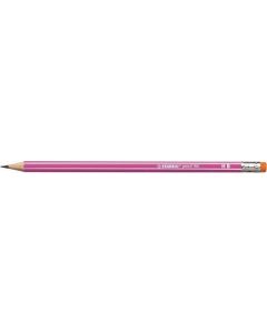 Grafitová tužka s gumou "Pencil 160", růžová, HB, šestihranná, STABILO