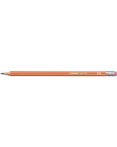 Grafitová tužka s gumou "Pencil 160", oranžová, HB, šestihranná, STABILO