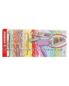Zvýrazňovač "Swing Cool", 18 barev, 1-4 mm, kartonový stojánek, sada, STABILO 275/18-02-5