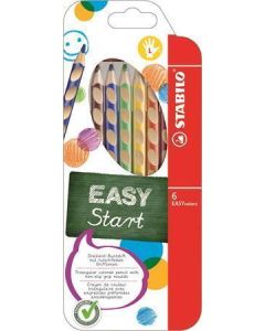 Barevná pastelka "Easycolours", HB, trojhranná, pro leváky, 6ks/bal., STABILO