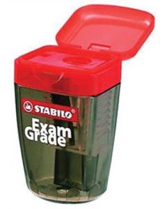 Ořezávátko na jednu tužku, se zásobníkem na odpad,  STABILO "Exam Grade"