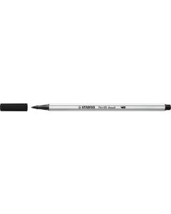 Štětcový fix "Pen 68 brush", černá, STABILO