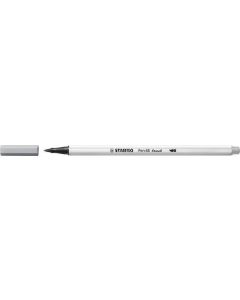 Štětcový fix "Pen 68 brush", šedá, STABILO