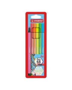Fixy "Pen 68", 6 neonových barev, 1mm, STABILO
