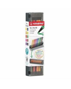 Fixy "Pen 68", 10 barev, 0,1 mm, sada na stůl, STABILO 6810-7