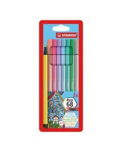Fixy "Pen 68", sada, 1 mm, 8 pastelových barev, STABILO