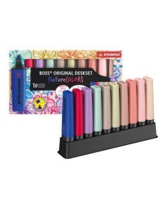 Zvýrazňovač "BOSS original NatureCOLORS Wildflowers", 10 barev, 2-5 mm, sada, STABILO 7010-3-5