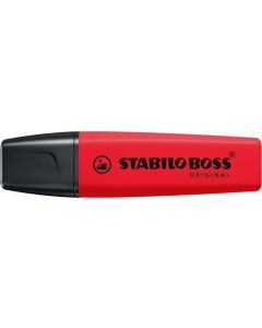 Zvýrazňovač "BOSS original", displej/15 ks, sytě červená, 2-5 mm, STABILO 70/15-7