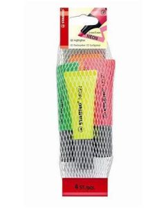 Zvýrazňovač "Neon", 4 barvy, 2-5 mm, STABILO