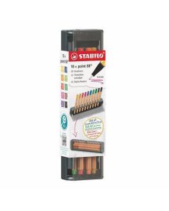 Liner "Point 88", 10 barev, 0,4 mm, sada na stůl, STABILO 8810-5
