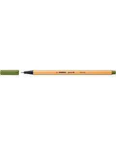 Liner "Point 88", mechová zelená, 0,4 mm, STABILO 88/35