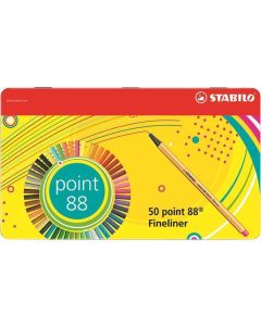 Linery "Point 88", sada, 47+3 různé barvy, 0,4 mm, STABILO