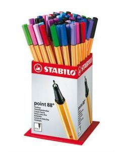 Liner "Point 88", displej/60 ks, mix barev, 0,4 mm, STABILO