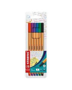 Liner  "Point 88", 6 barev, 0,4mm, STABILO