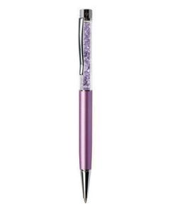 Kuličkové pero SWAROVSKI® Crystals, purpurová, purpurové krystaly v horní části pera, 14 cm, ART CRY