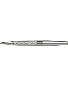Kuličkové pero SWAROVSKI® Crystals, stříbrná, bílé krystaly ve spodní části pera, ART CRYSTELLA® 180