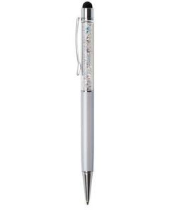 Kuličkové pero "Touch", krémově bílá, bílé krystaly SWAROVSKI®, ART CRYSTELLA® 1805XGT127