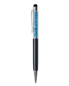 Kuličkové pero "Touch", černá, modré krystaly SWAROVSKI®, ART CRYSTELLA® 1805XGT206
