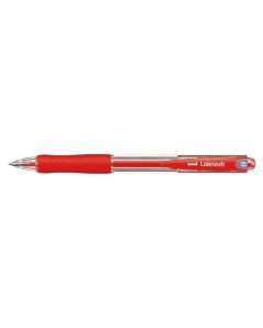 Kuličkové pero "SN-100", červená, 0,3 mm, stiskací mechanismus, UNI