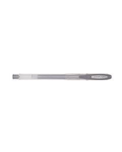 Gelové pero "UM-120", metalická stříbrná, 0,5mm, s uzávěrem, UNI