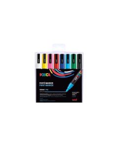 Akrylový popisovač "Posca PC-3M", 8 různých barev, sada, 0,9-1,3 mm, UNI 2UPC3M8DB
